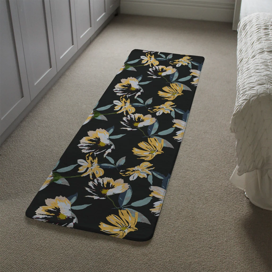 Kerstetter Shaggy Black/Yellow Rug