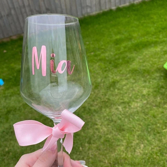 Custom Text Vinyl Sticker, Script Decal, Personalised Gin Glass, Wedding Decor, Bridesmaid Hen Party, Name Labels, Gift Box Decor
