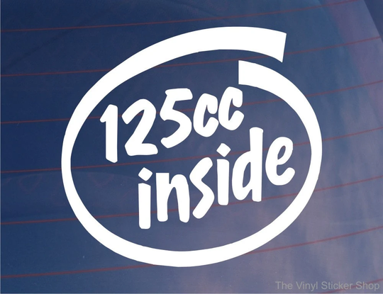 Bike Sticker 125Cc Inside Novelty Motorcycle Motorbike Lawnmower Decal Present