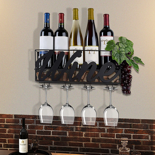 Nazife 5 Bottle Wall Mounted Wine Rack