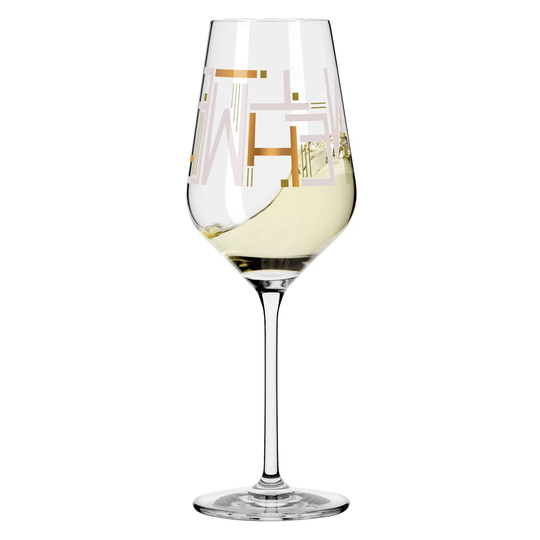 RITZENHOFF Heart Crystal White Wine Glass #10 by Chistine Kordes, made of crystal, 380ml, in a gift box