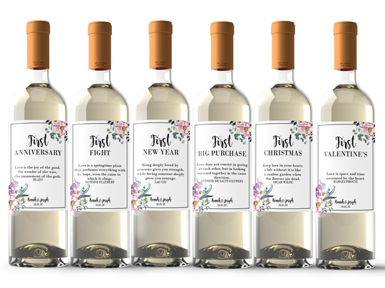 Gay Wedding Gift - Unique For Couple Lesbian Custom Wine Labels Personalized