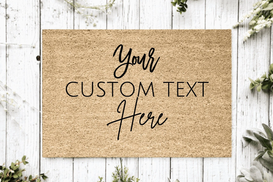 Your Text Here | Personalized Doormat Customized Coir Mat Custom Home Decor Housewarming Gift Wedding