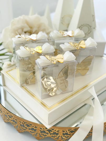 Butterfly Magnet, Custom Mirror Favors, Baby Birthday Gift , Welcoming Shower & Sweet 16, Quinceanera Favors