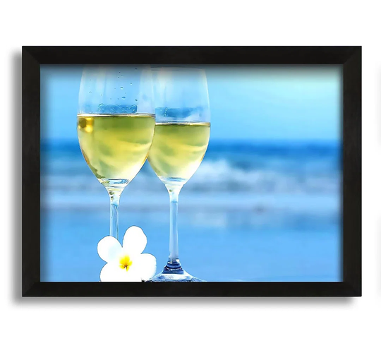 White Wine Glasses Framed Print