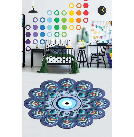 Chenley Power Loom Blue Rug