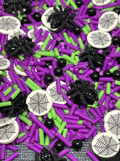 Fake Sprinkles, Spider Halloween Polymer Decoden, Jimmies, Polymer Clay, Fake Bake Supplies