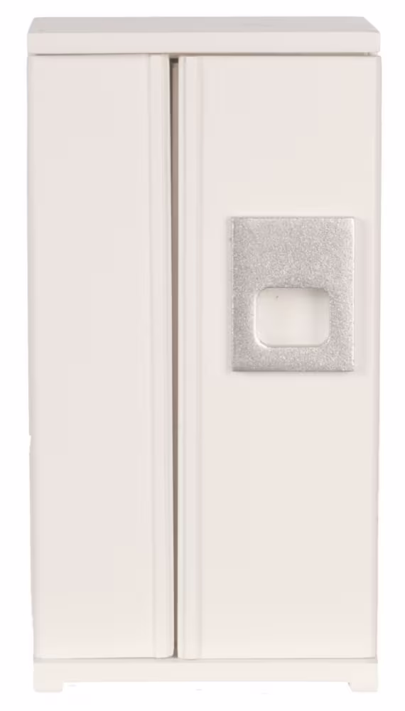 Dolls House White American Fridge Freezer Miniature Modern Kitchen Furniture
