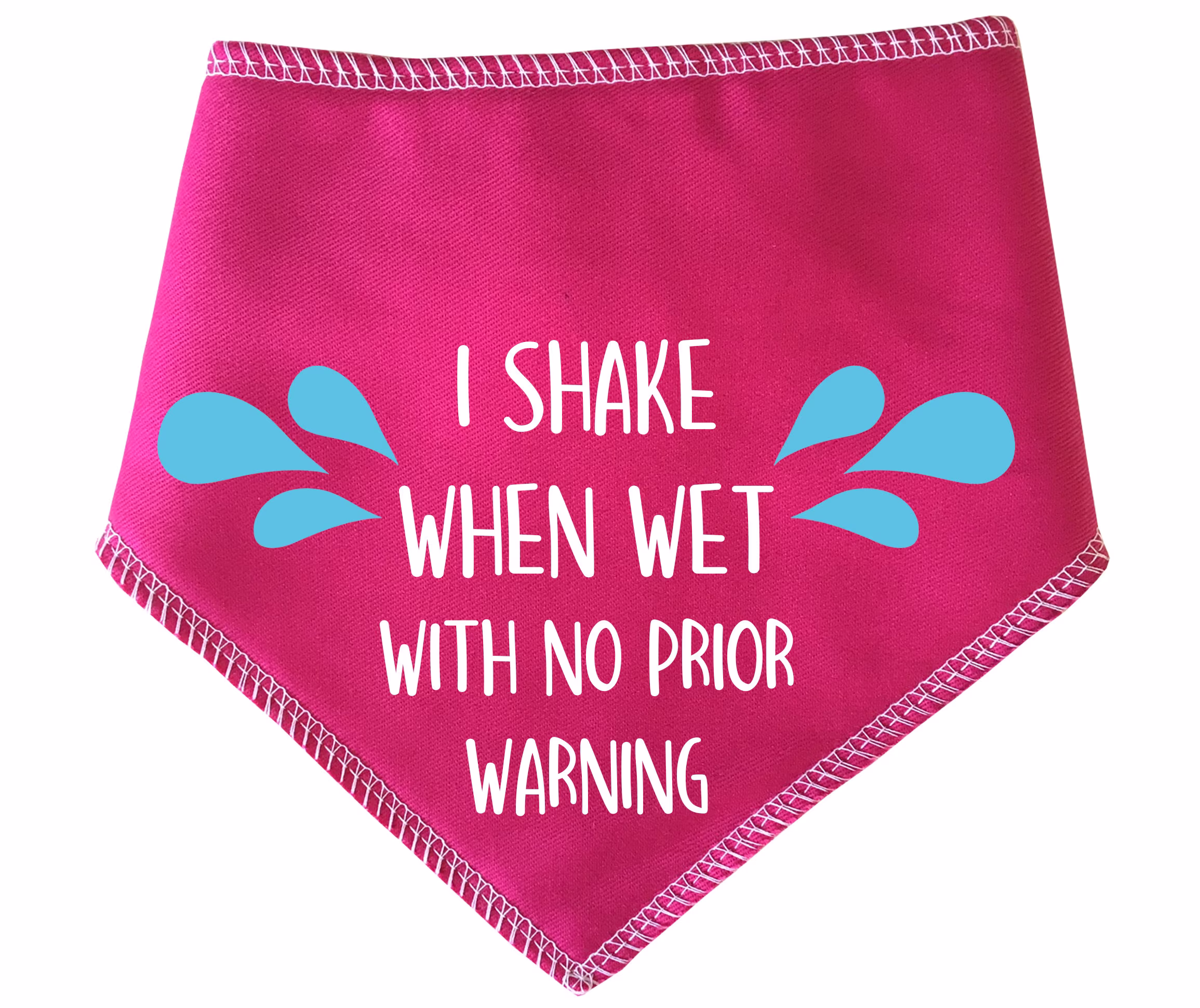 Spoilt Rotten Pets I Shake When Wet Summer Vibes Dog Bandana 4 Sizes 6 Colours Available Gift, Neckerchief, Scarf & Cat Fancy Dress