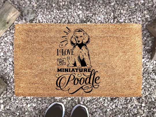 Miniature Poodle Doormat - Dog Lover Gift Decor Pet Gifts