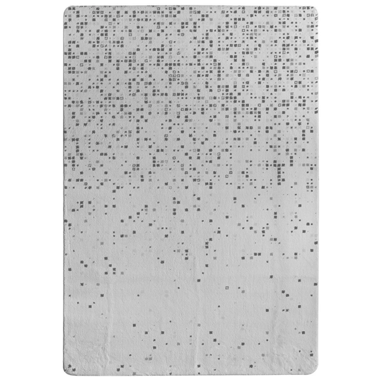 Rodgers Square Tech Designer Shaggy White/Black Rug