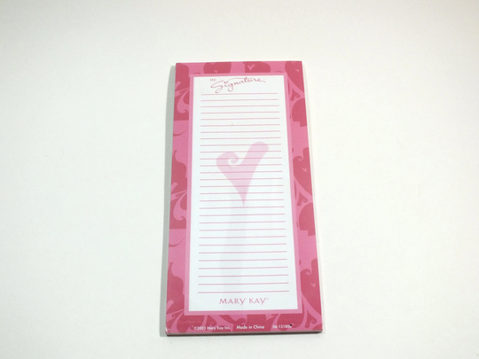 Vintage Mary Kay Notepad Memo Notebook Fridge Magnet Paper Ephemera Junk Journal Craft