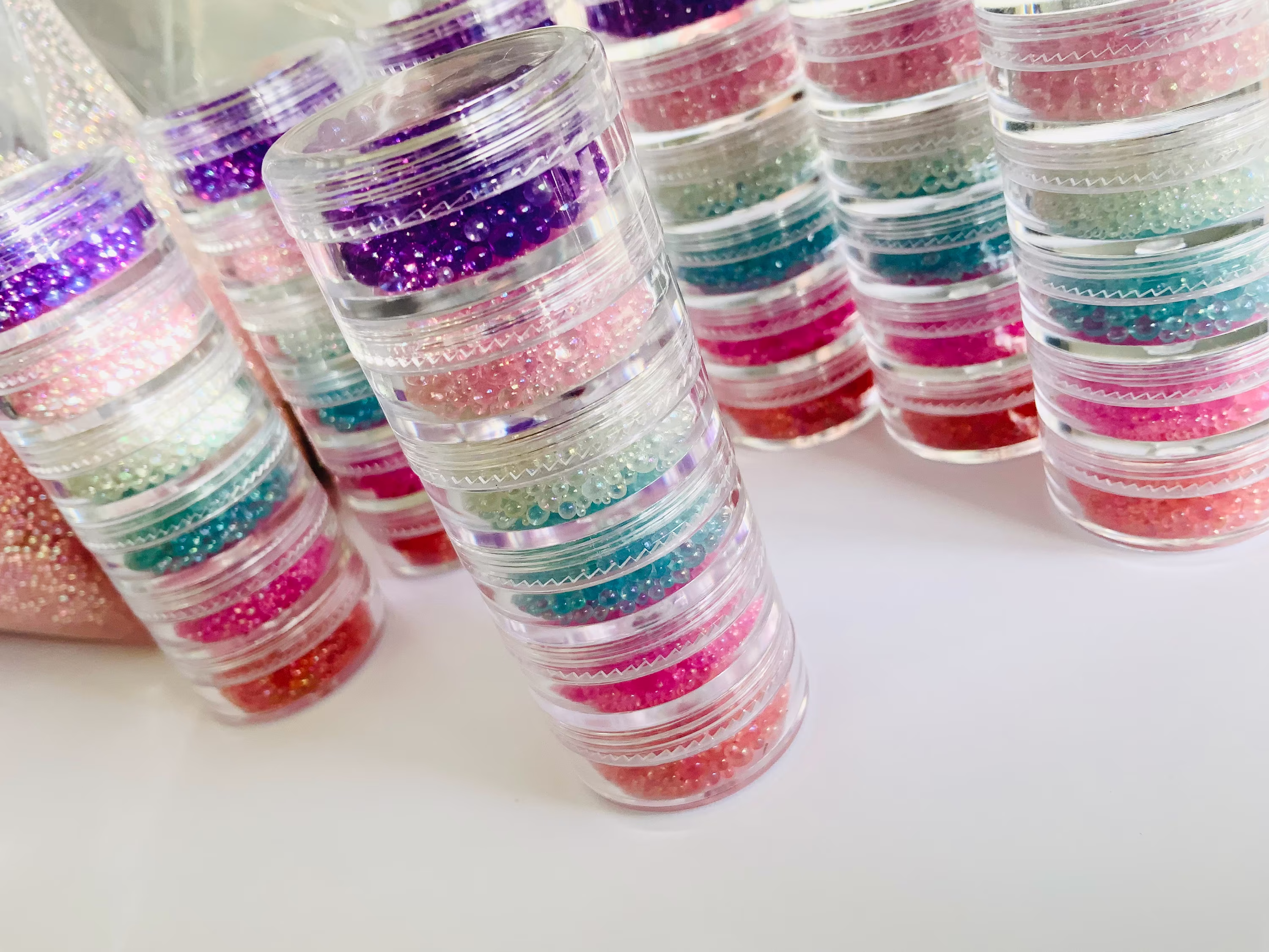New Bubble Stack , Glass Bubbles Tiny Glass Shaker Filler Slime Glitter Supplies , Resin Art