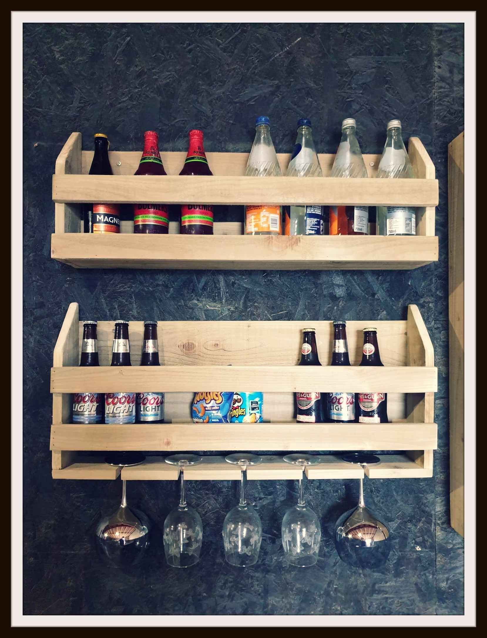 Wine Glass Rack/Bottle Shelf/ Bar Shelf