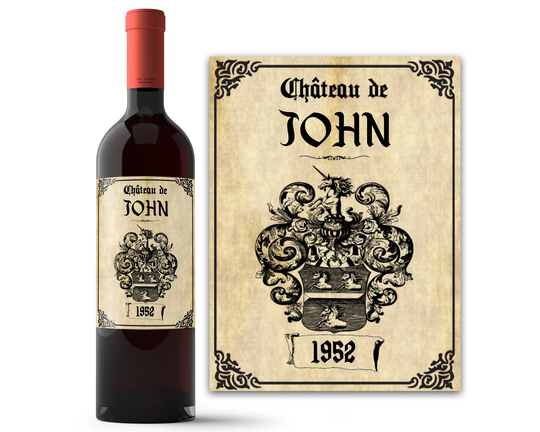 70Th Birthday Gift For Men - Custom Wine Labels