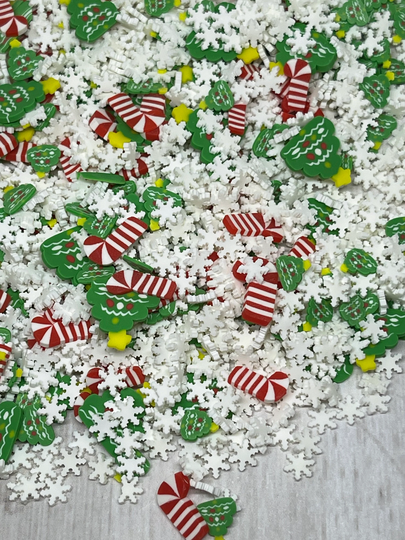 Sprinkles, Fake Clay Snowflake Polymer Christmas