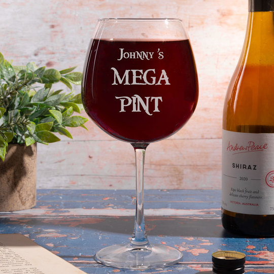 Personalised Mega Pint 780Ml Wine Glass - Holds Whole Bottle Of