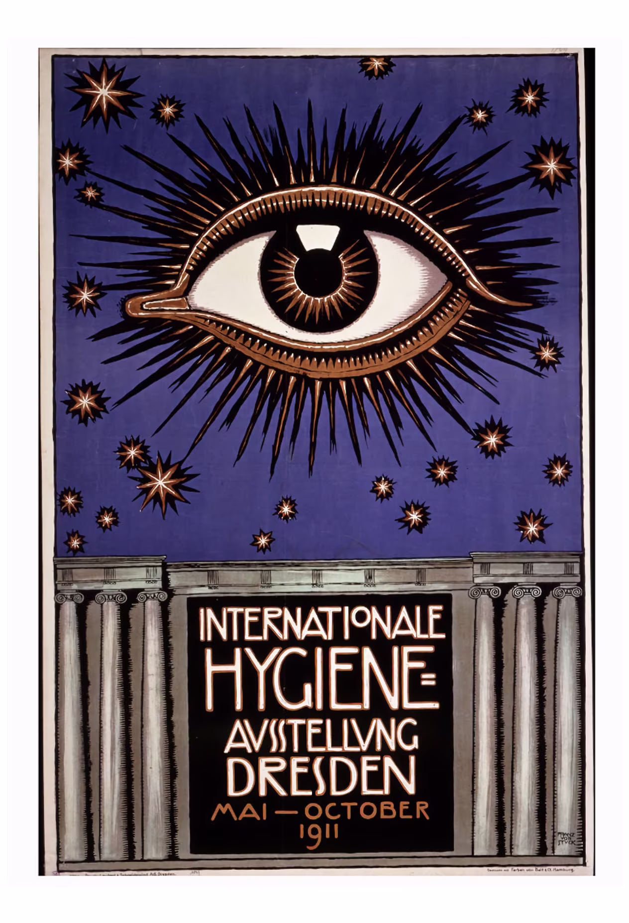 Dresden International Hygiene Exhibition By Franz Von Stuck, 1911 - Postcard
