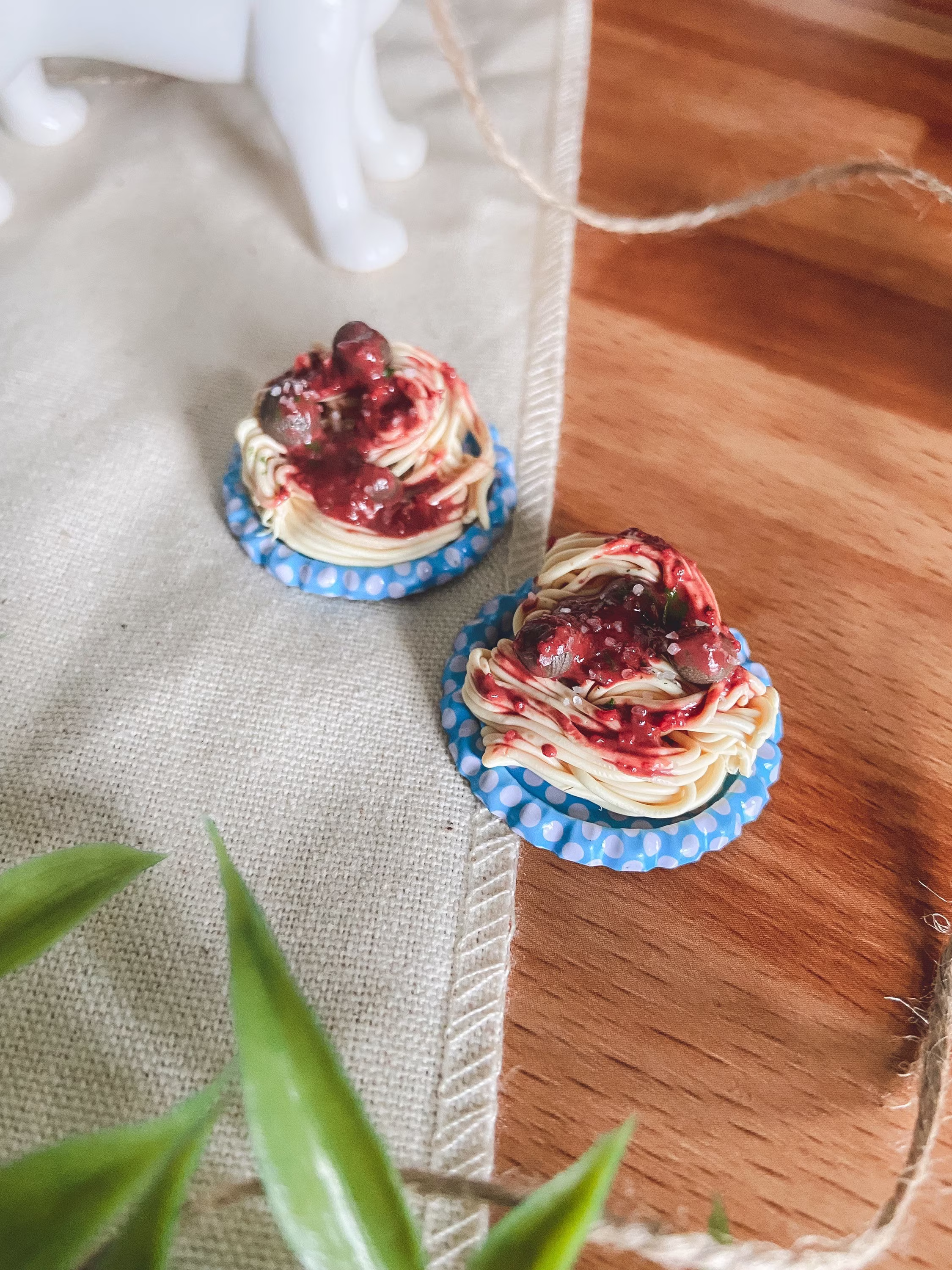 Spaghetti & Meatballs Charms Magnets, Pins + Keychains