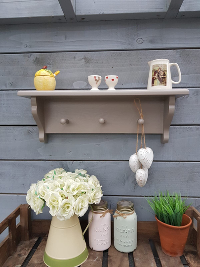 Wooden Shaker Shelf Coat Peg Shabby Chic Kitchen Hallway Bathroom Bedroom Bespoke Made To Measure