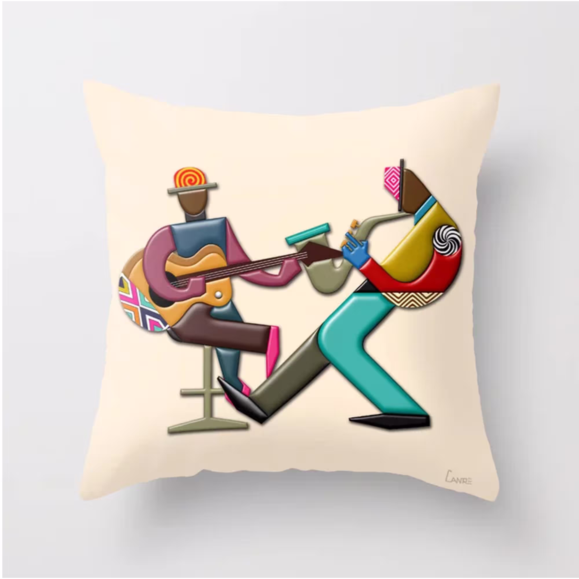 Music Throw Pillow Jazz Décor, Couch Cushion Dj Gift