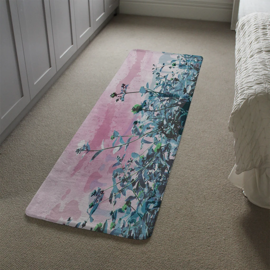 Latta Berry Sky Designer Shaggy Pink/Teal Rug