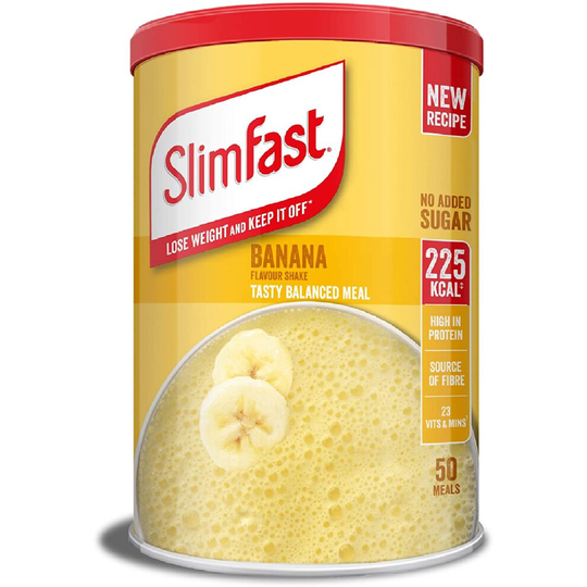 SlimFast Meal Shake, Banana Flavour, New Recipe, 50 Servings, Lose Weight and Keep It Off, Packaging May Vary