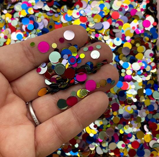 Multicolor Round Bubbles, Metallic Colorful Confetti Bubble Glitter, Nail Art Decoden Shaker Mold & Resin U32