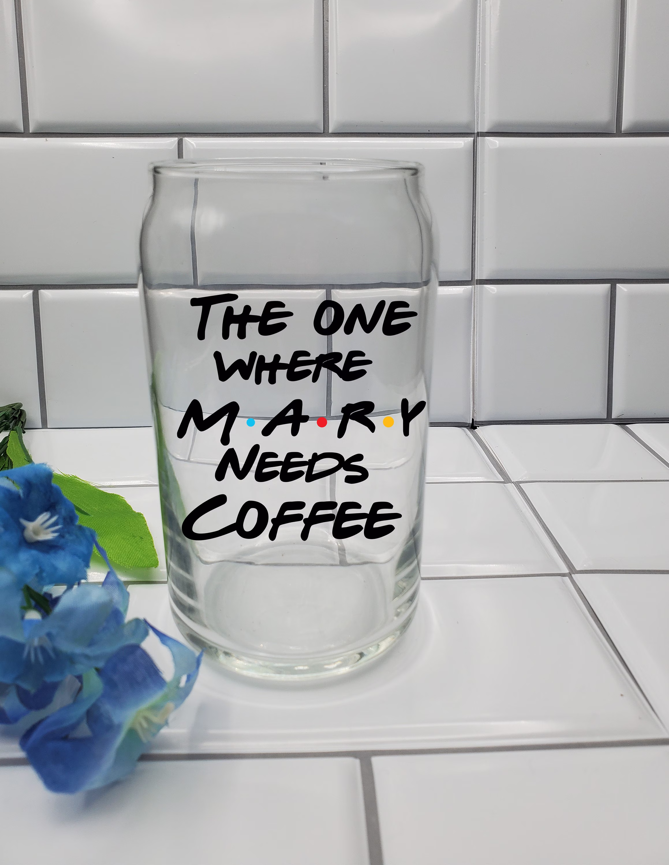 Coffee Beer Mug, Glass, Friends Coffee Gift For Her, The One Where Funny Fan