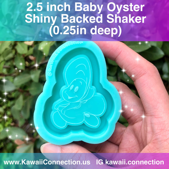2.5 Inch Tall | 0.25 Cavity Depth Baby Cutie Shiny Backed Shaker Silicone Mold For Resin