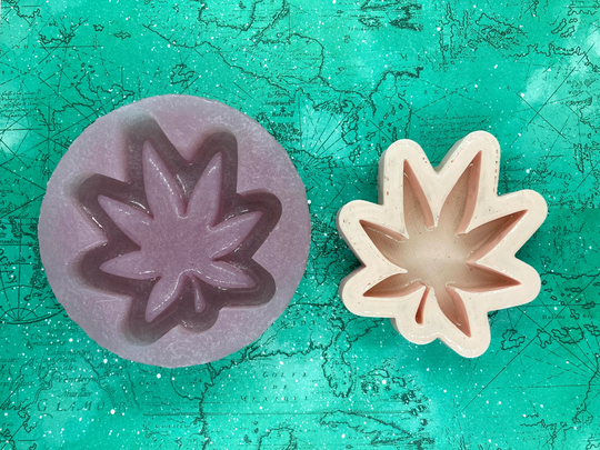 Pot Leaf Shaker Rubber Mold Opaque Made in America