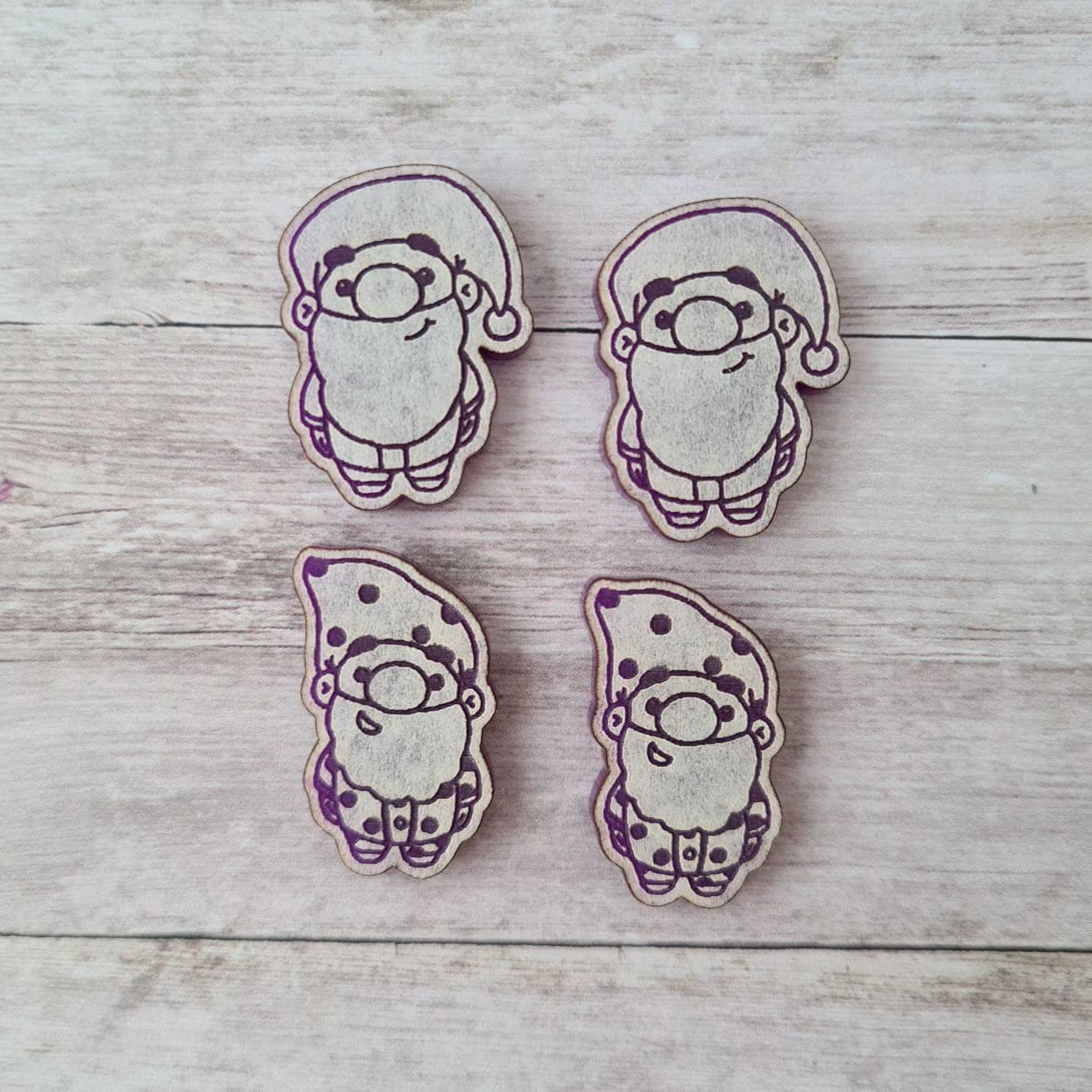 Dangle Earrings Mold - 27mm Gnomes Resin Mold, Winter Flexible Silicone Polymer Clay Supply, Supplies