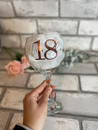 Personalised Milestone Birthday Gin Glass