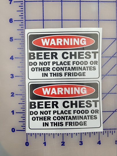 Beer Chest Fridge Only Decal Vinyl Warning Sign Party Sticker 4