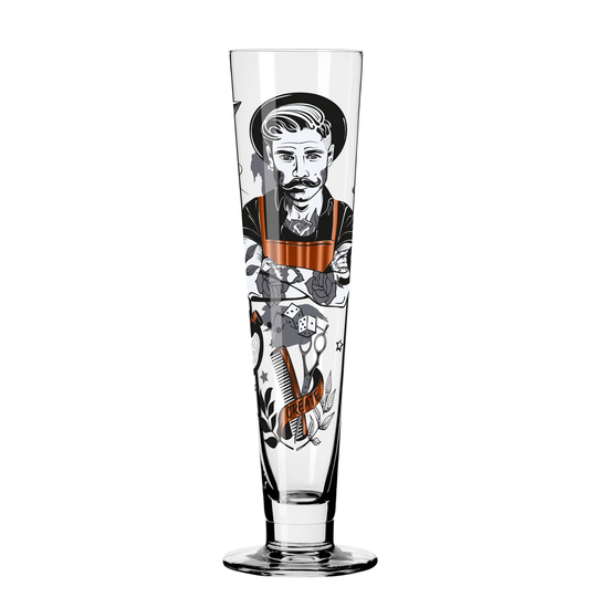 RITZENHOFF HELDENFEST beer glass #9 by Werner Bohr, made of crystal glass, 385ml, in a gift box