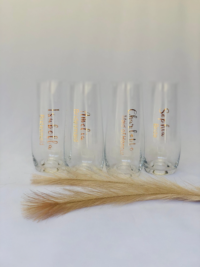 Personalised Stemless Champagne Glass