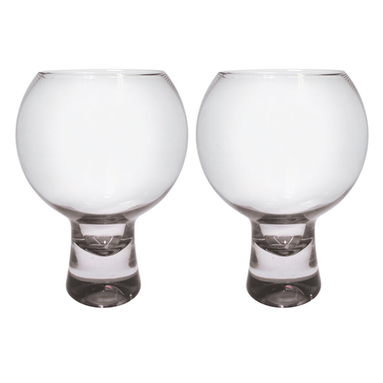iStyle Smoke Grey Base Gin Glass Set of 2