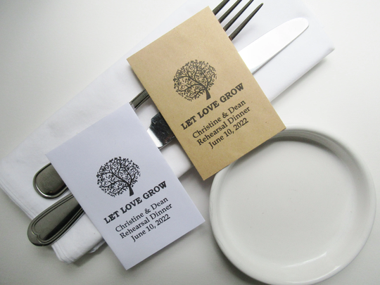 Diy Rehearsal Dinner Favors, Seed Packets With Your Names & Date, Let Love Grow