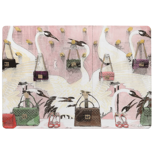 Teague Fashion Heaven Designer Shaggy White/Pink Rug