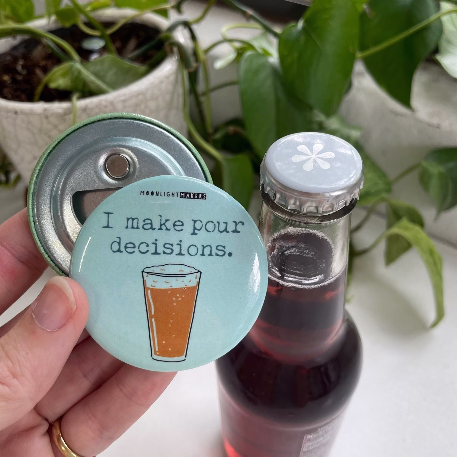 I Make Pour Decisions, Funny Bottle Opener, Gift, Bar Accessory, Barware