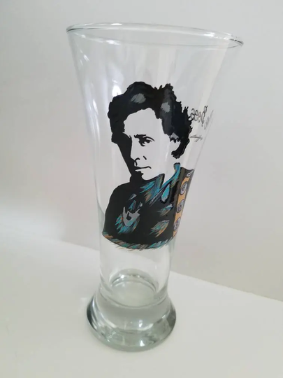 Bruce Springsteen The Boss Hand Painted Glass Cups Tumbler Thunder Road