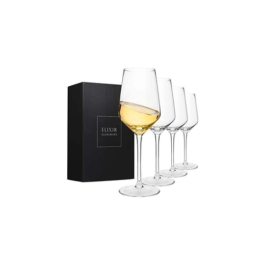 Crystal Wine Glasses ? Hand Blown Red & White Wine Glasses ? Set of 4 Long Stem Wine Glasses, Premium Crystal ? Wedding, Anniversary, Christmas ? 13