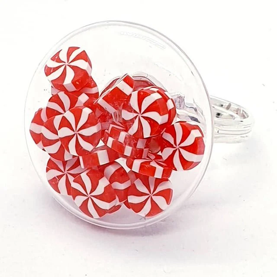 Peppermint Pinwheel Shaker Ring
