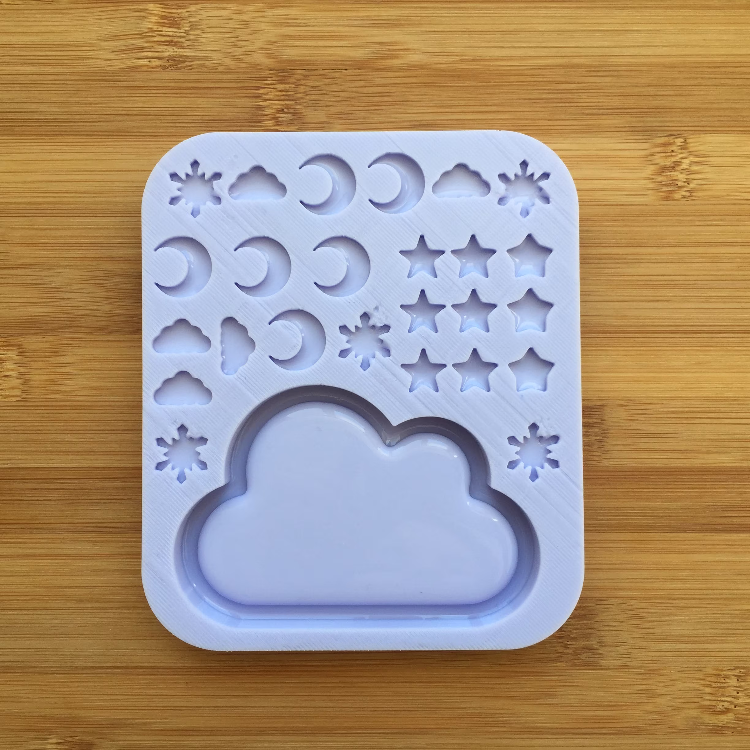 Cloud Shaker With Bits Silicone Mold, Food Safe Rubber Mould For Resin Polymer Clay Chocolate Soap Wax Fondant Candy Jewelry Making