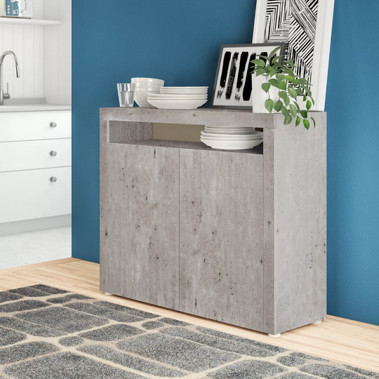 Eleada 107 cm Wide Solid Wood Highboard