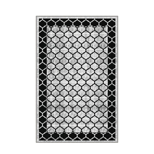 Leola Flatweave Black/White Rug