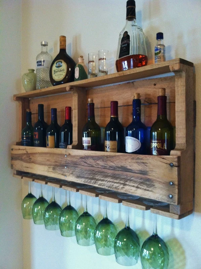 The Original Wine Rack, Distressed, Reclaimed Wood, Rustic, Free Shipping