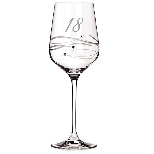 18Th Birthday Just for You 450ml Lead Free Crystal White Wine Glass