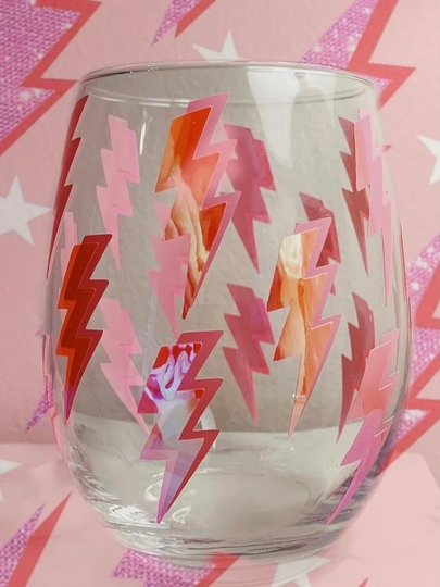 Lightening Bolt Wine Glass