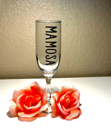 Mama Mimosas Champagne Glass, Glass For Mama, Mamosa, Breakfast Wine Mama